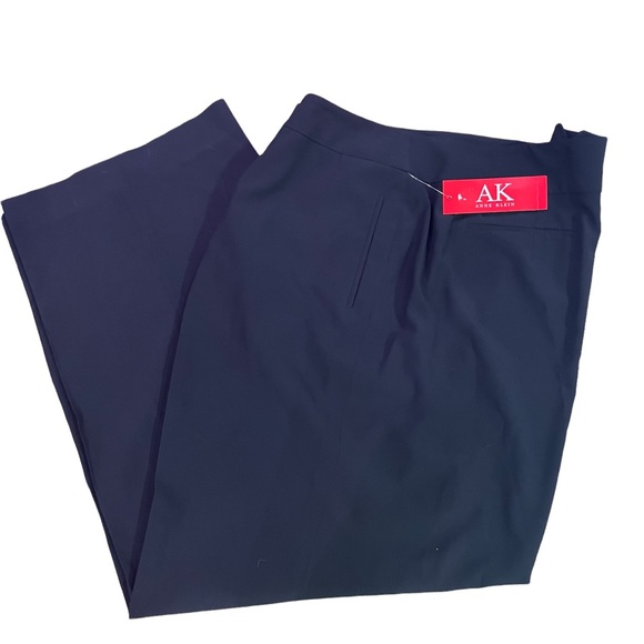 AK ANNE KLEIN NWT PLUS SIZE CONCORD BLACK PANTS STRETCH 24W - Picture 1 of 15